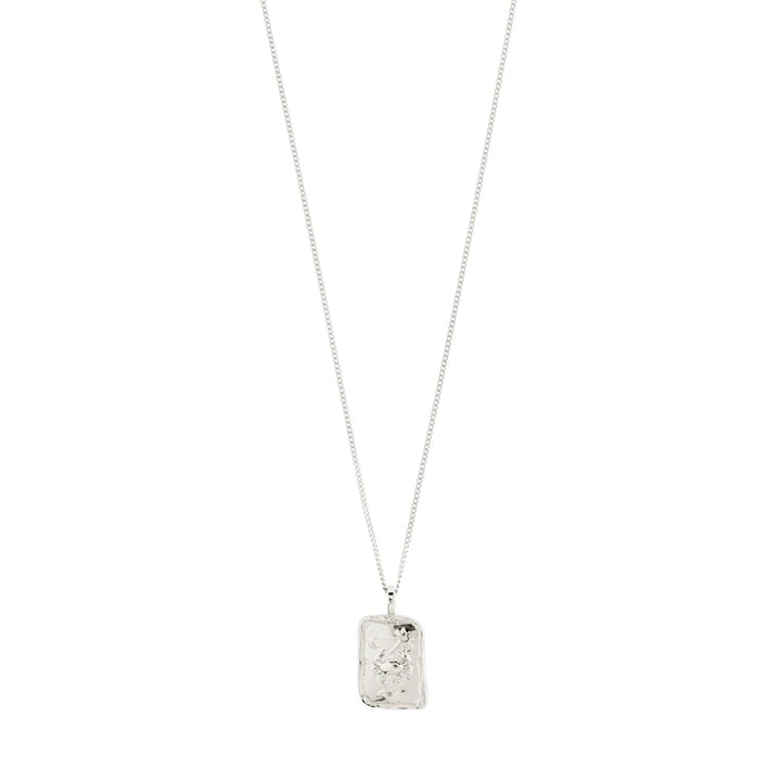 CANCER ZODIAC NECKLACE - SQUARE (SILVER-PLATED)