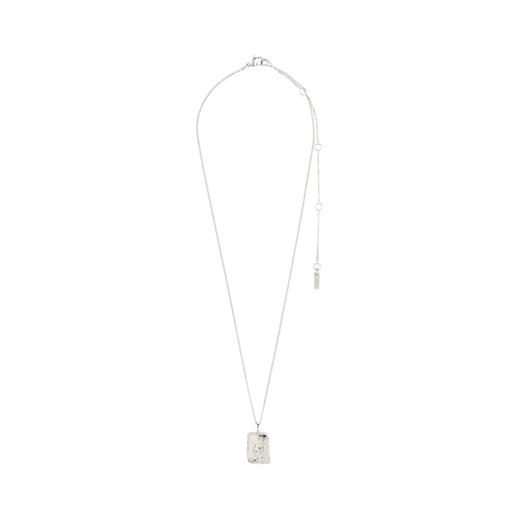 CANCER ZODIAC NECKLACE - SQUARE (SILVER-PLATED)