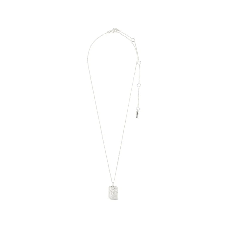 CANCER ZODIAC NECKLACE - SQUARE (SILVER-PLATED)