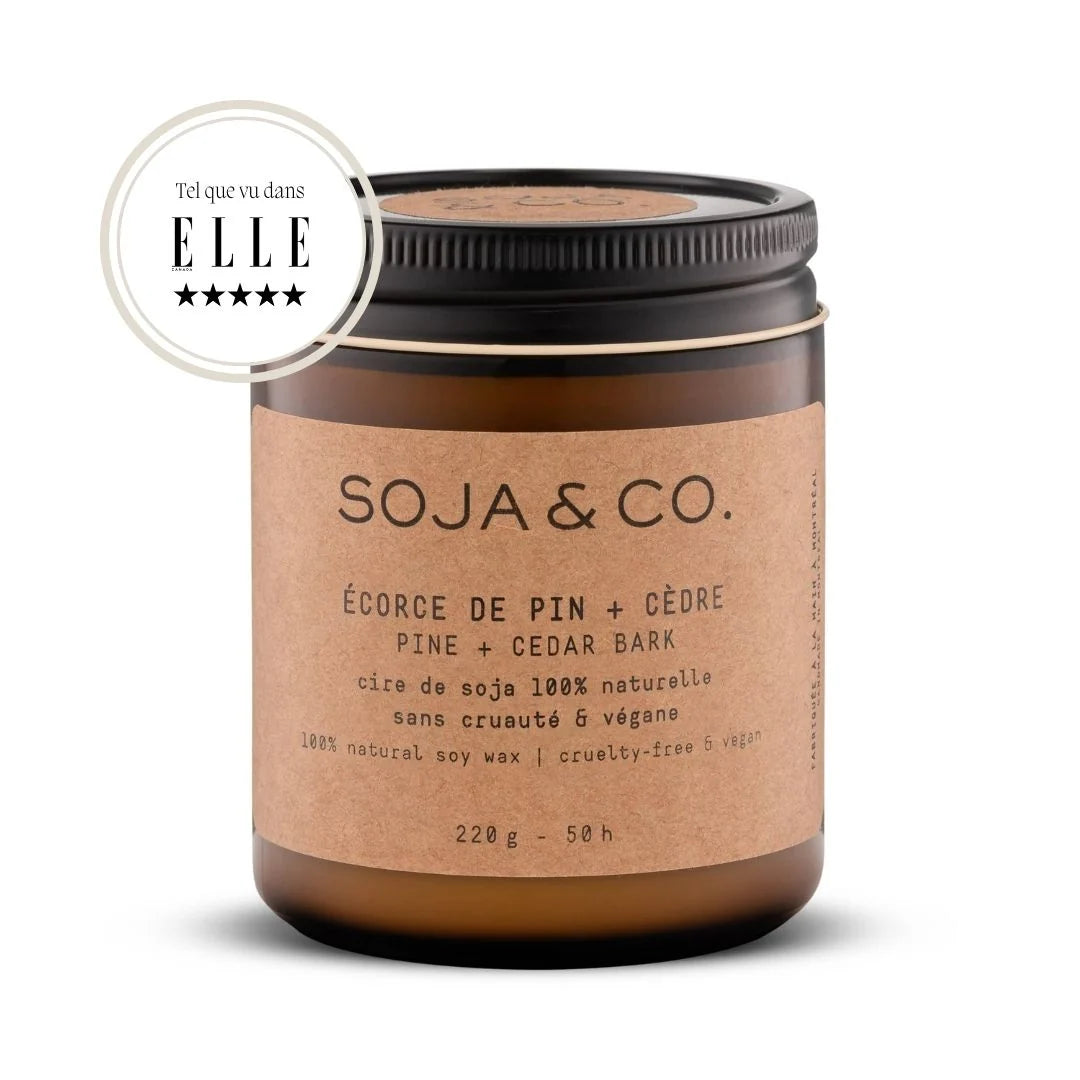 SOY WAX CANDLE - PINE + CEDAR BARK