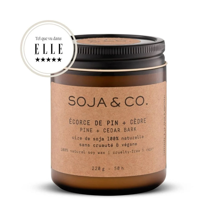 SOY WAX CANDLE - PINE + CEDAR BARK