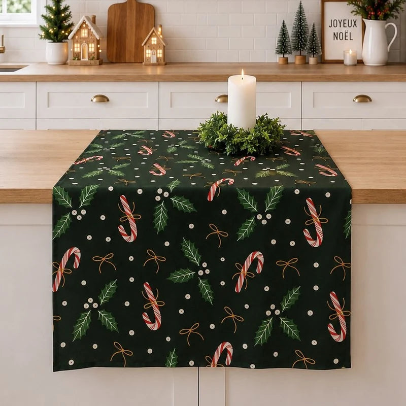 CANDY CANE CHRISTMAS TABLECLOTH 60X108