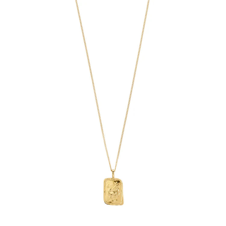 CANCER ZODIAC SIGN NECKLACE - SQUARE (GOLD-PLATED)