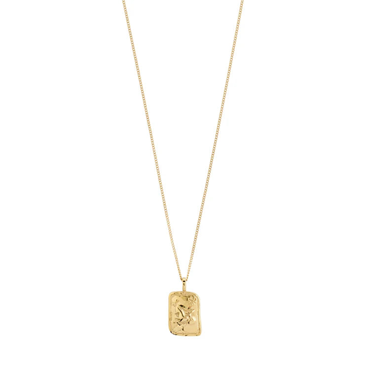 CAPRICORN ZODIAC SIGN NECKLACE - SQUARE (GOLD-PLATED)