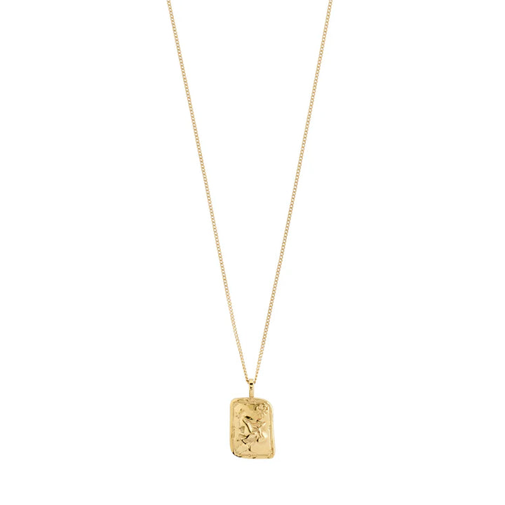 CAPRICORN ZODIAC SIGN NECKLACE - SQUARE (GOLD-PLATED)