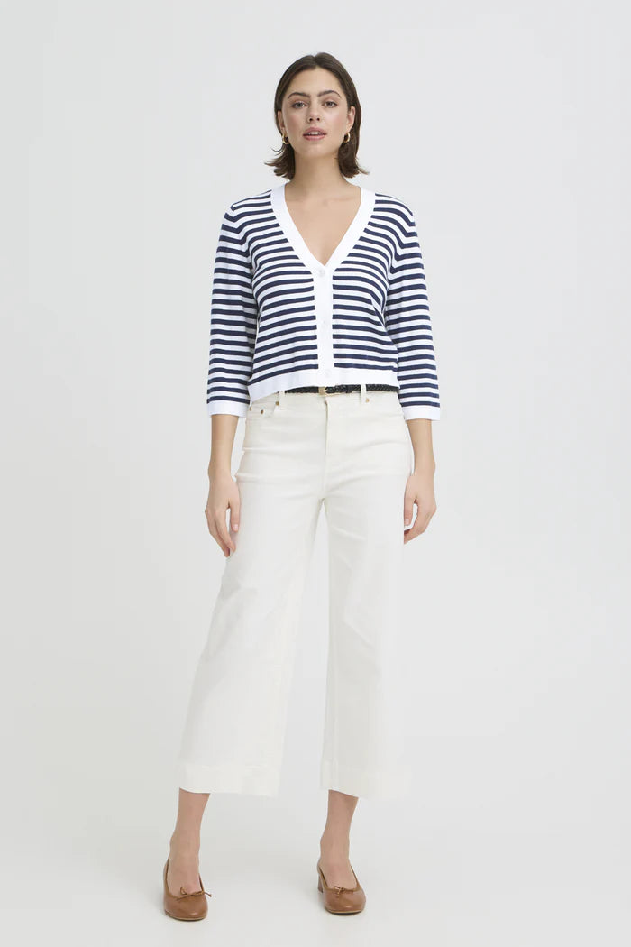 FRMARY CARDIGAN "NAVY STRIPE"