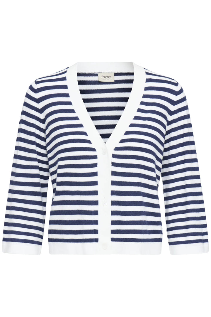 FRMARY CARDIGAN "NAVY STRIPE"