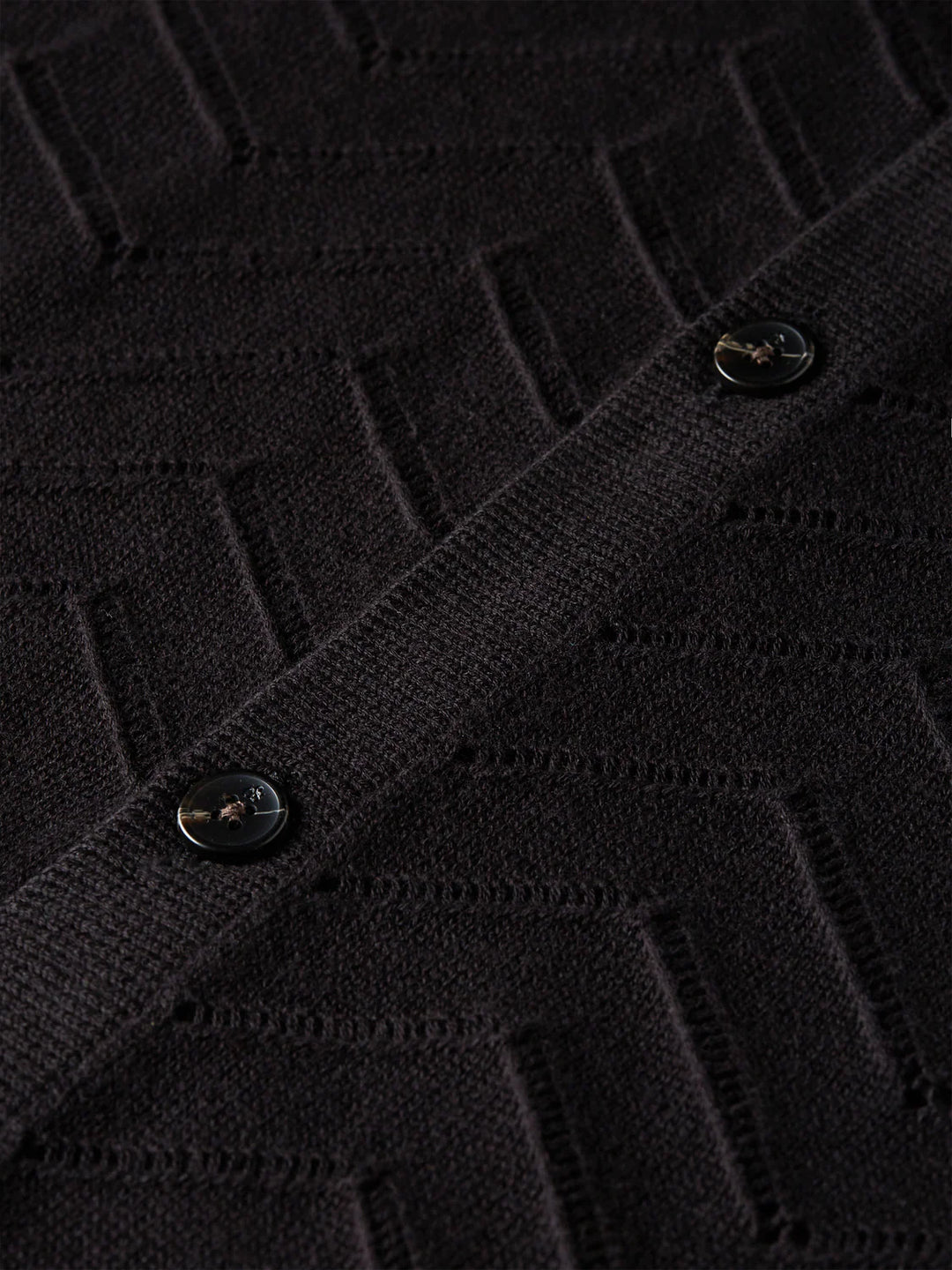 POINTELLE DROPPED SHOULDER CARDIGAN "METEORITE"