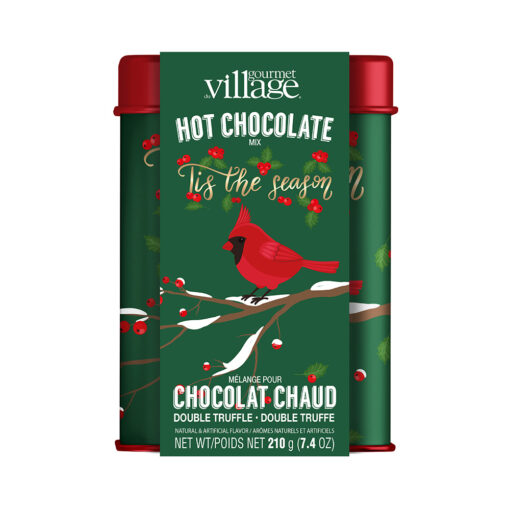 HOLLY BERRY CARDINAL KEEPSAKE TIN - HOT CHOCOLATE