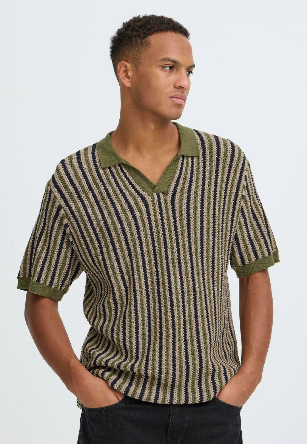 BHCARLY POLO KNIT "WINTER MOSS"