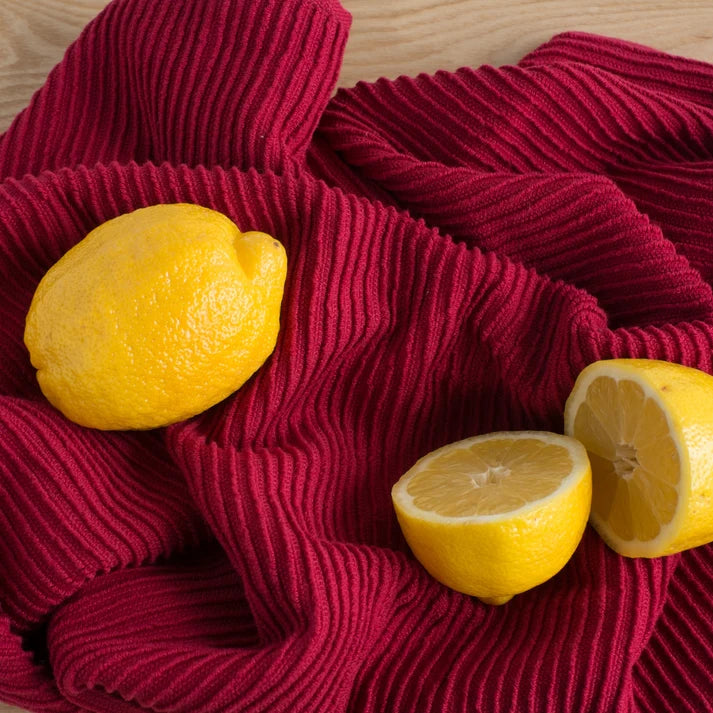 TORCHON DE CUISINE DANICA RIPPLE ROUGE CARMIN