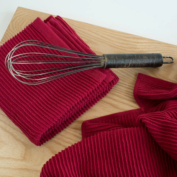 TORCHON DE CUISINE DANICA RIPPLE ROUGE CARMIN