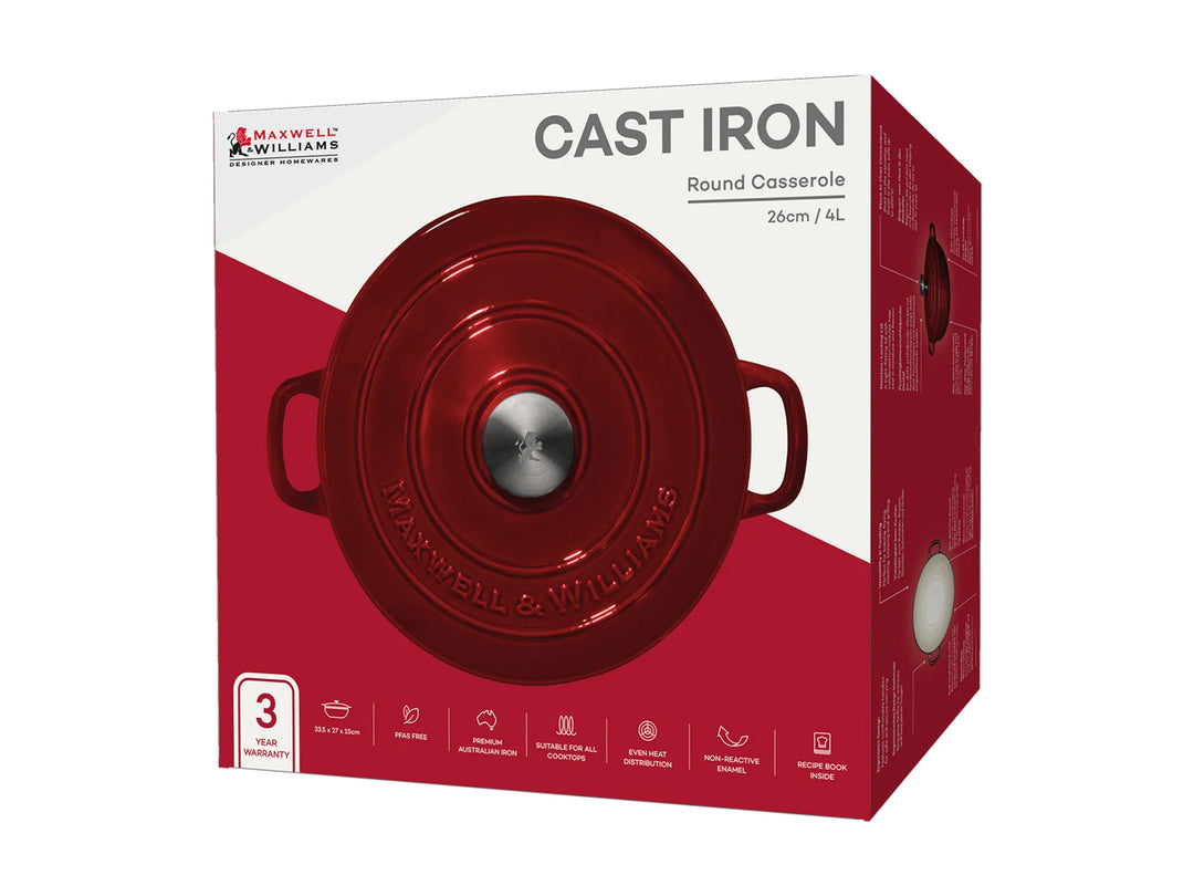 CAST IRON CASSEROLE "MERLOT" 4L