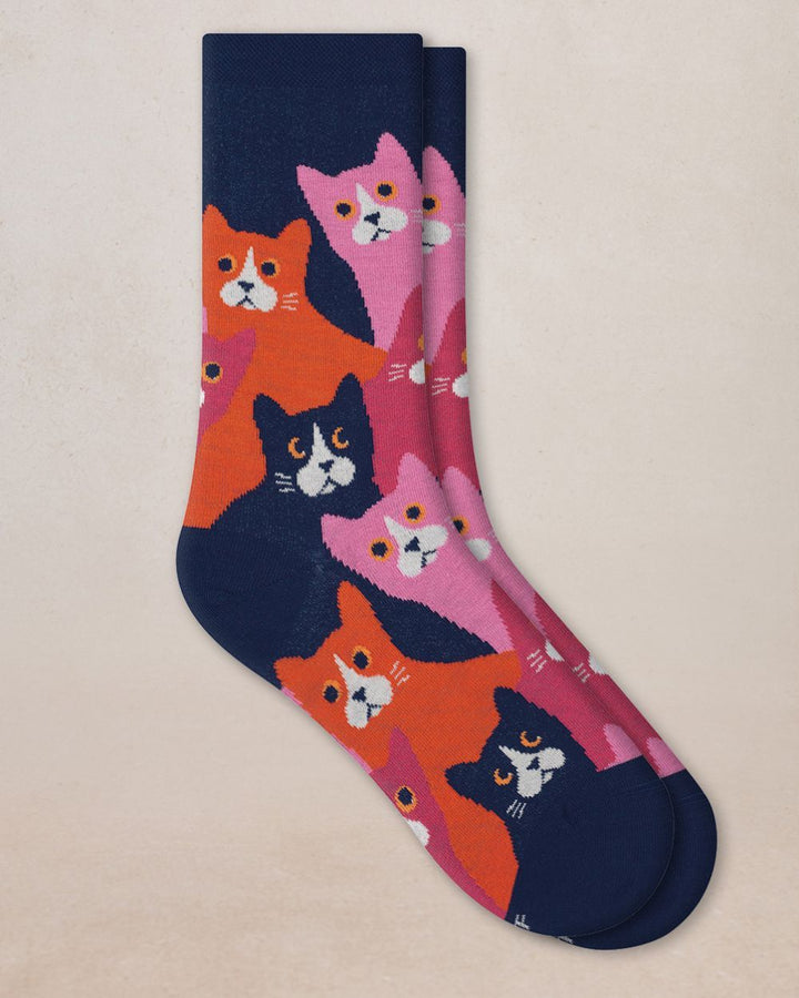 CAT SOCKS "NAVY"