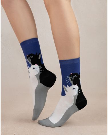 COTTON CAT SOCKS - DARK BLUE 36/40