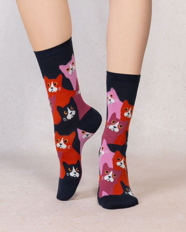 CAT SOCKS "NAVY"
