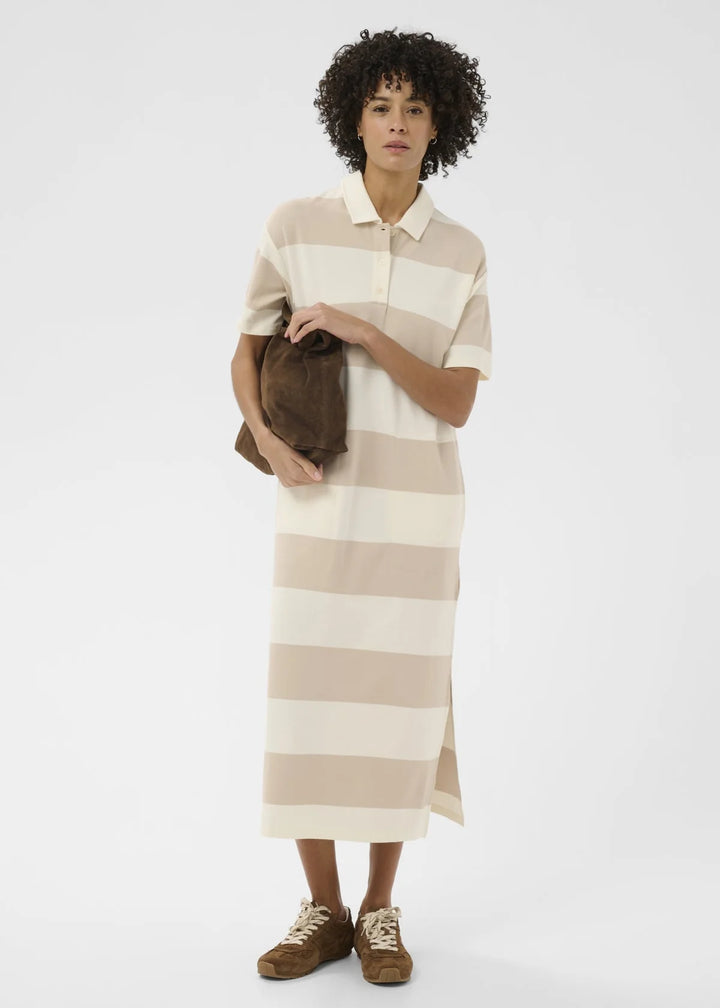 ALISEPW DRESS "CEMENT STRIPE"