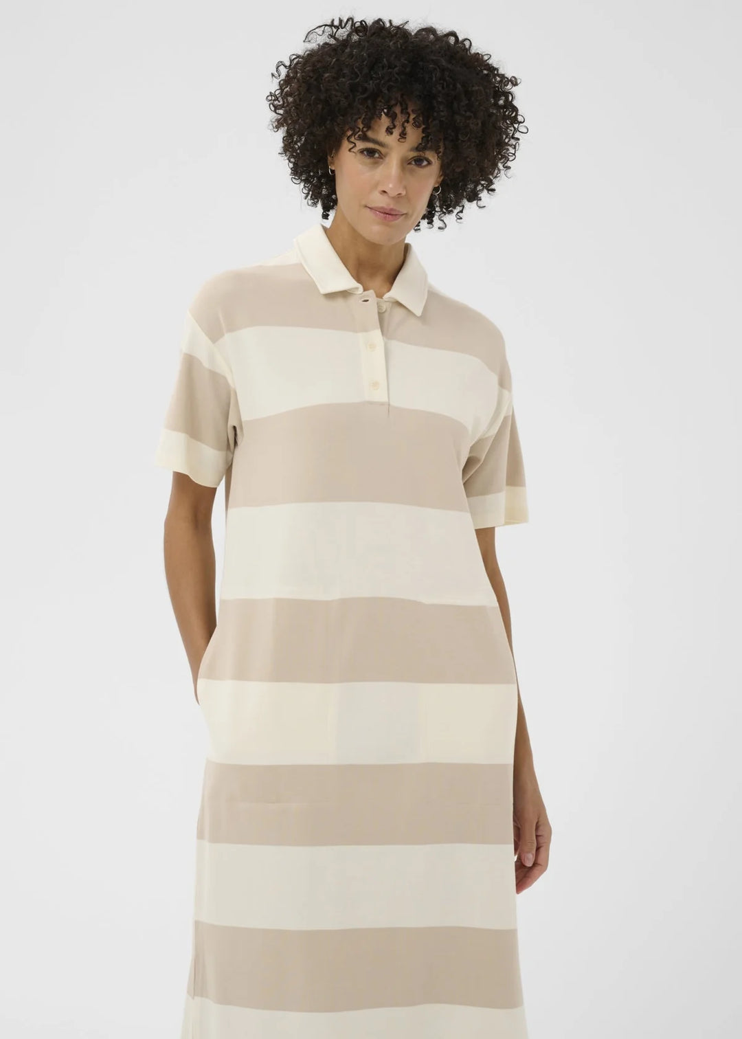 ALISEPW DRESS "CEMENT STRIPE"