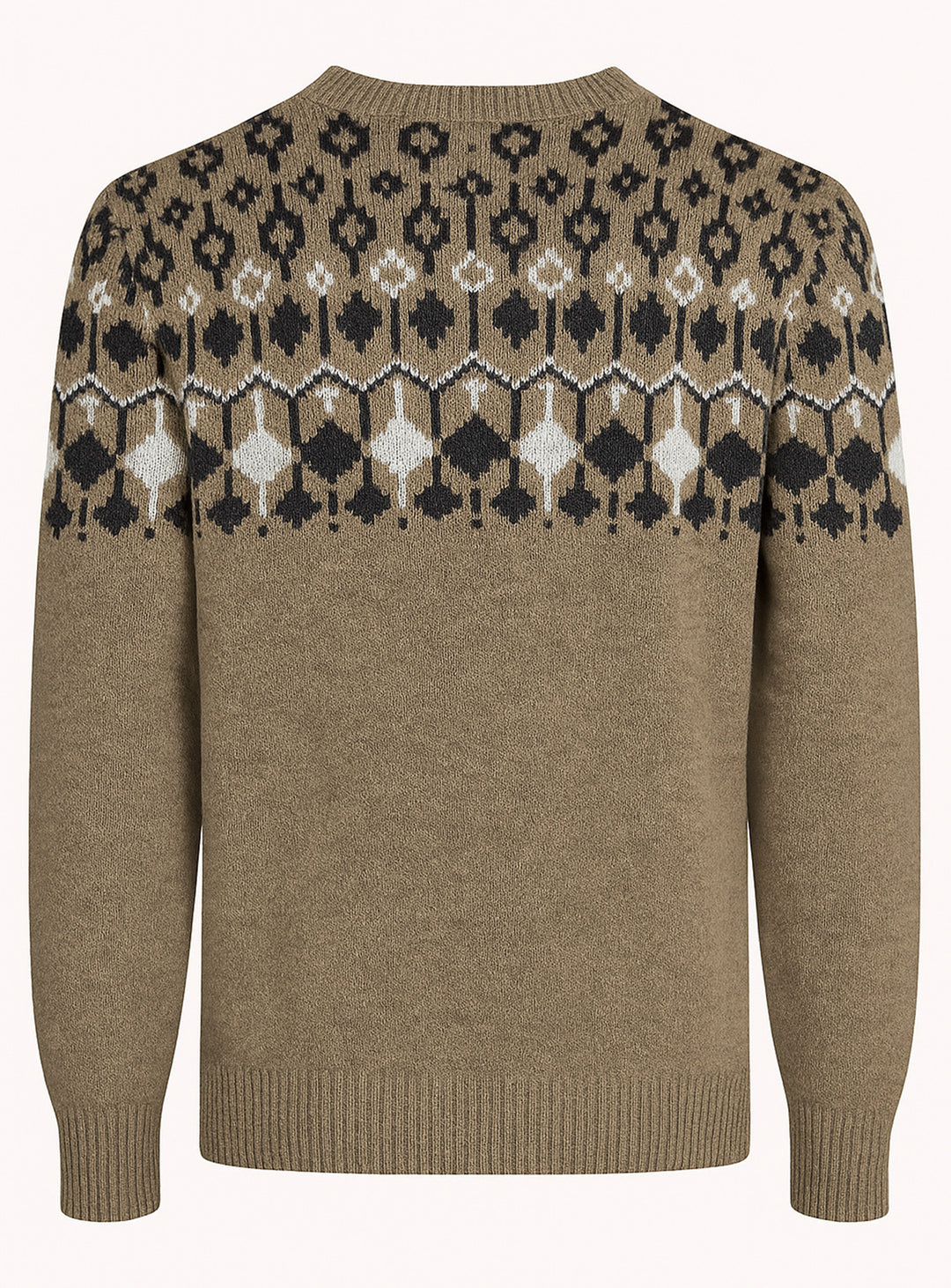 HEAVY GAUGE JACQUARD PATTERN CREWNECK "CEREAL"