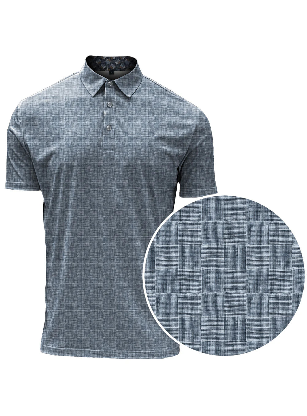 VICE - KNIT FLEX 4 WAY JERSEY POLO "CHAMBRAY"