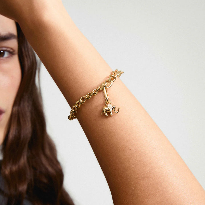 CHARM RECYCLED ELEPHANT PENDANT "GOLD-PLATED"