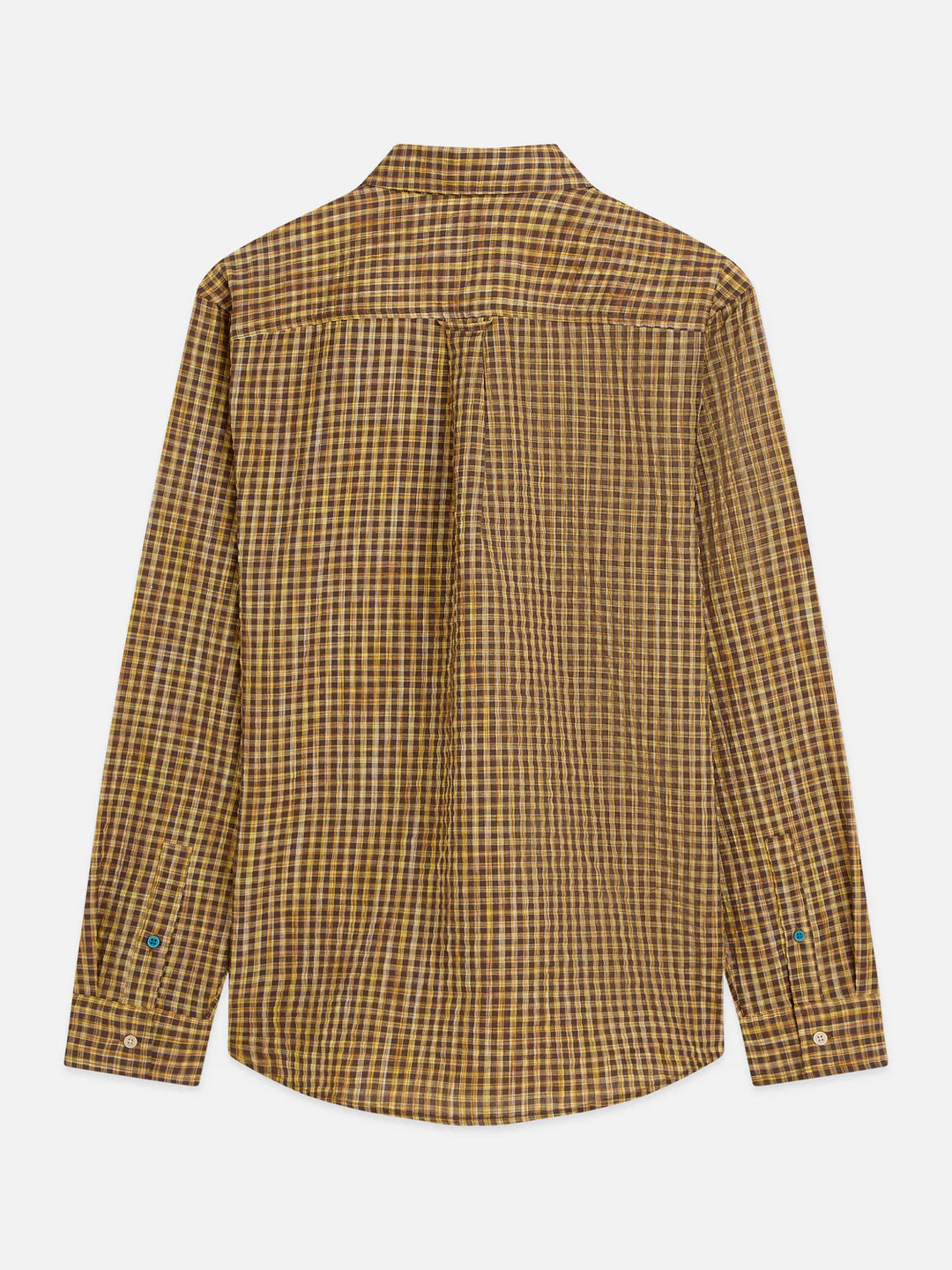 SEERSUCKER MICRO-CHECK RELAXED SHIRT "HOT FUDGE CHECK"