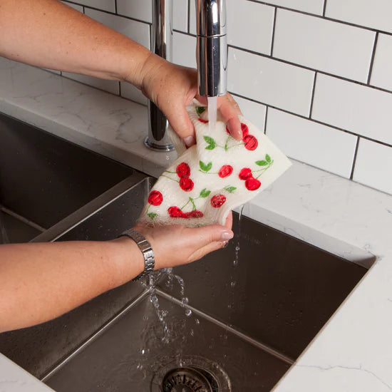 CHERRIES SWEDISH DISH CLOTH