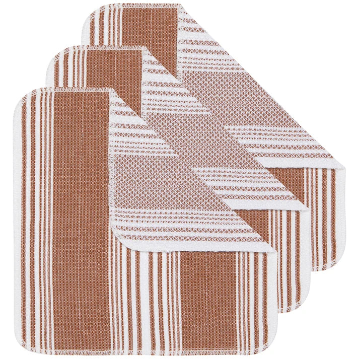 SCRUB-IT CHESTNUT BROWN DISHCLOTHS - SET OF 3