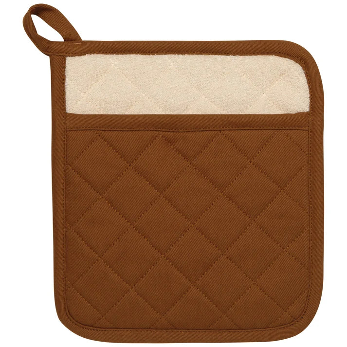 SUPERIOR POCKET POT HOLDER - CHESTNUT BROWN