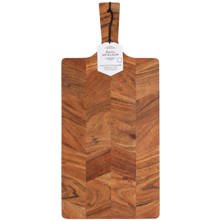 ACACIA CHEVRON SERVING PADDLE 20"