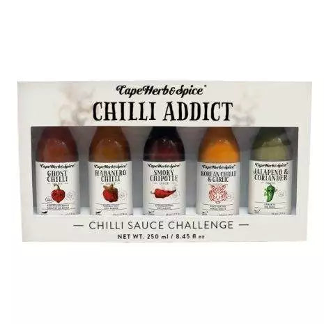 CHILLI ADDICT CHILLI SAUCE CHALLENGE GIFT SET 5X50ML