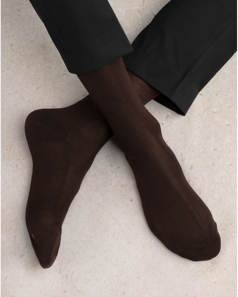 FINE ULTIMATE 100% MERCERISED COTTON SOCKS "CHOCOLATE"