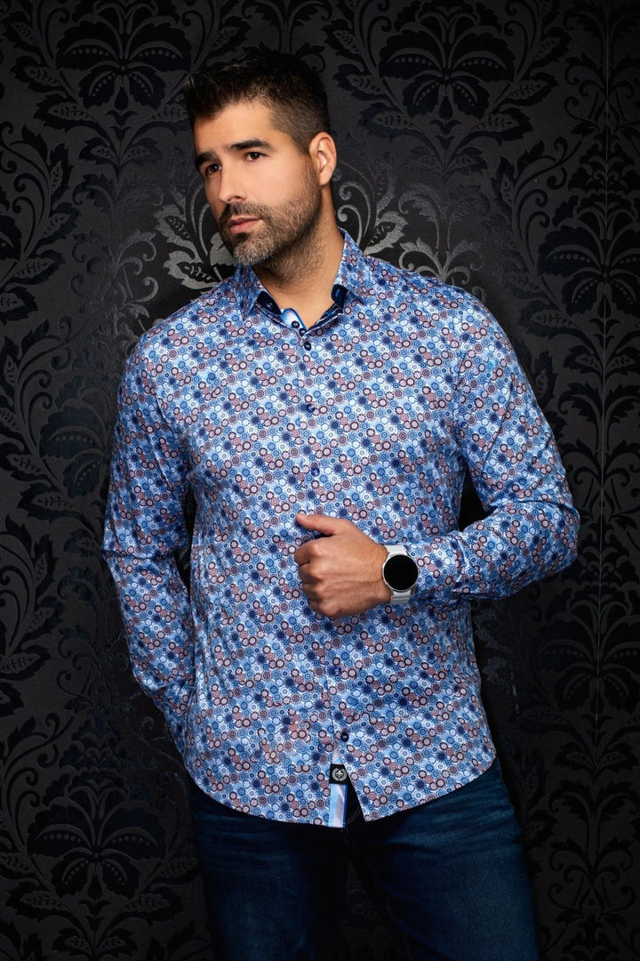 CLOUDSPIN SHIRT "BLUE MULTI"