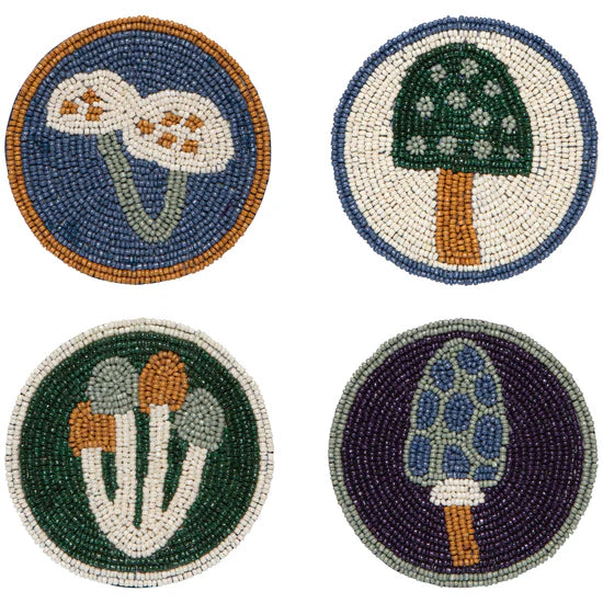 WILDGROVE BEADED COASTERS SET OF 4