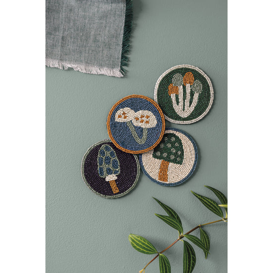 WILDGROVE BEADED COASTERS SET OF 4