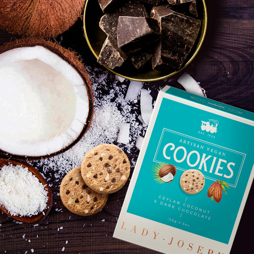 DARK CHOCOLATE AND COCONUT COOKIES 130G