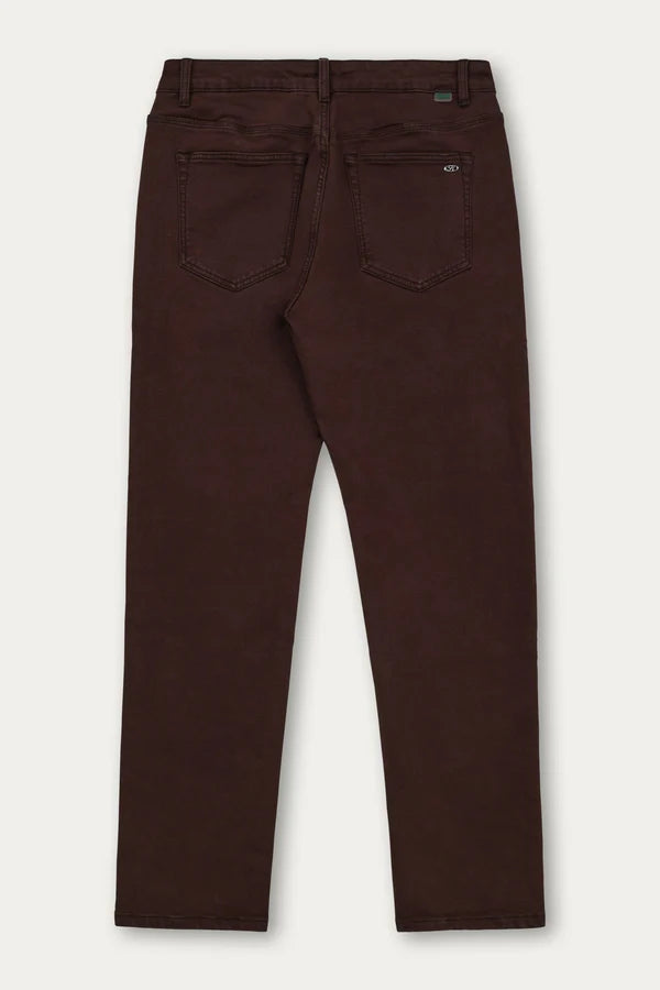 SUPER STRETCH KNIT STRAIGHT LEG DENIM "COFFEE"
