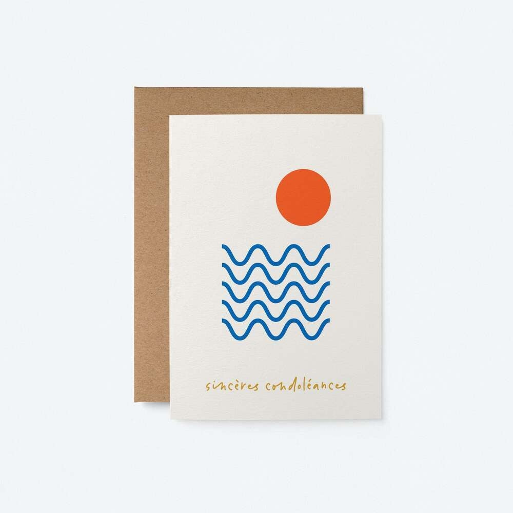 SINCÈRES CONDOLÉANCES CARD