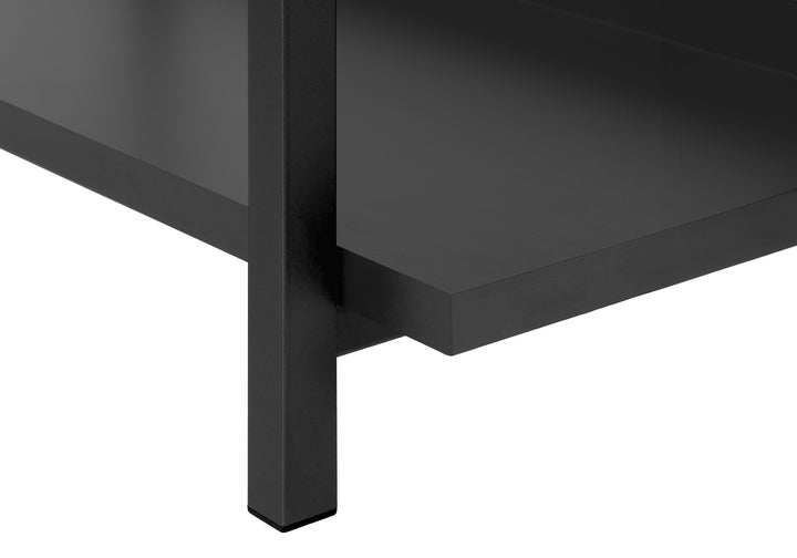 HALL CONSOLE/ACCENT TABLE 48"L "BLACK/BLACK METAL"