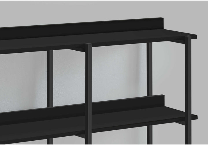 HALL CONSOLE/ACCENT TABLE 48"L "BLACK/BLACK METAL"