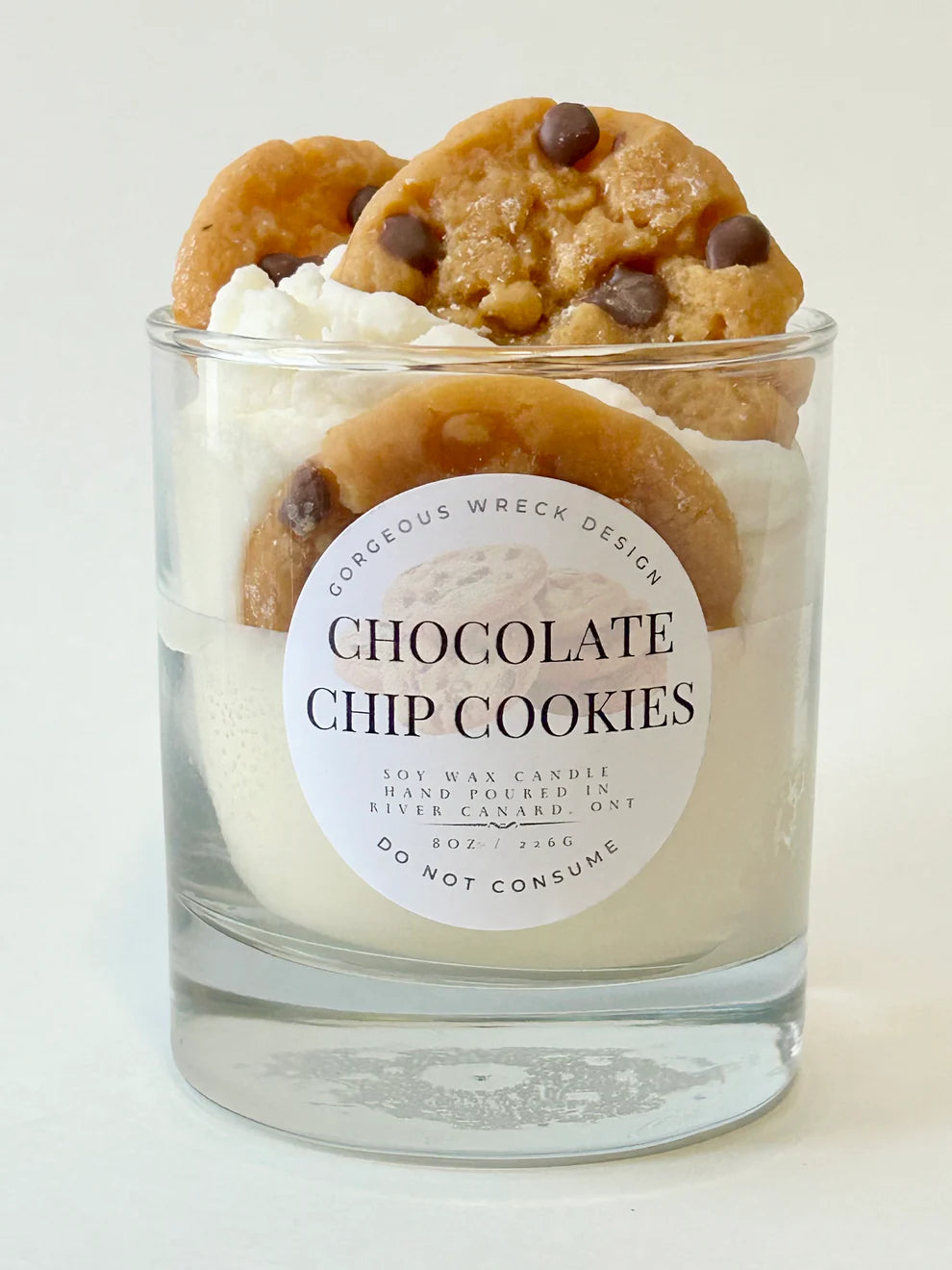 GORGEOUS WRECK DESIGN CHOCOLATE CHIP COOKIES DESSERT CANDLE