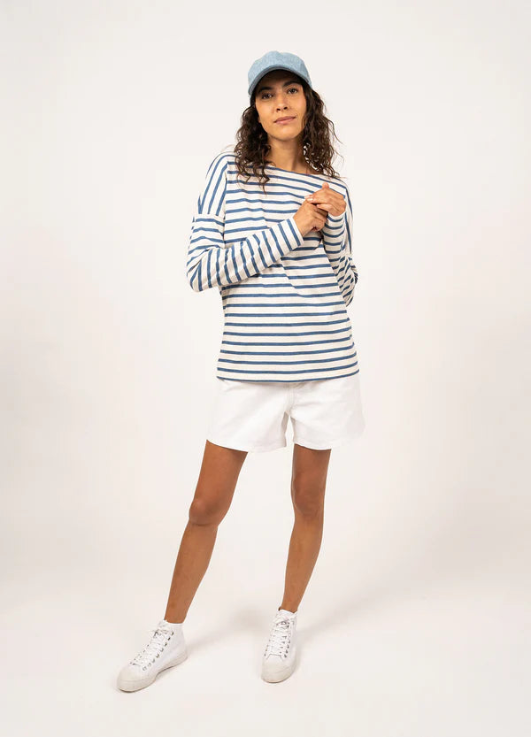 MINQUIERS DROP OVERSIZED STRIPED SAILOR SHIRT