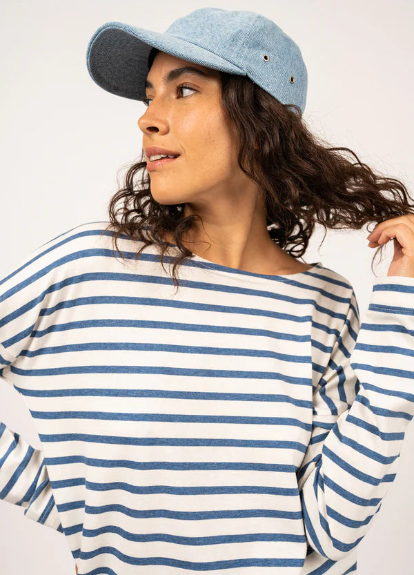 MINQUIERS DROP OVERSIZED STRIPED SAILOR SHIRT