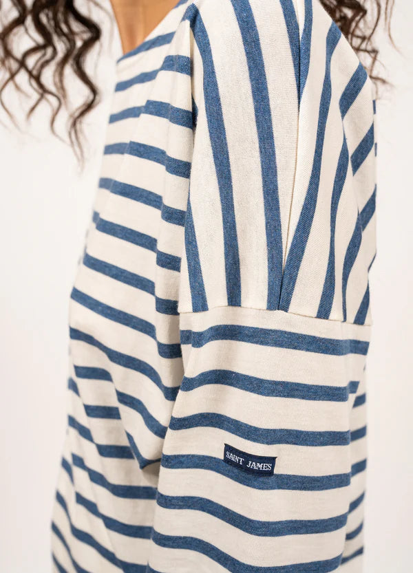 MINQUIERS DROP OVERSIZED STRIPED SAILOR SHIRT