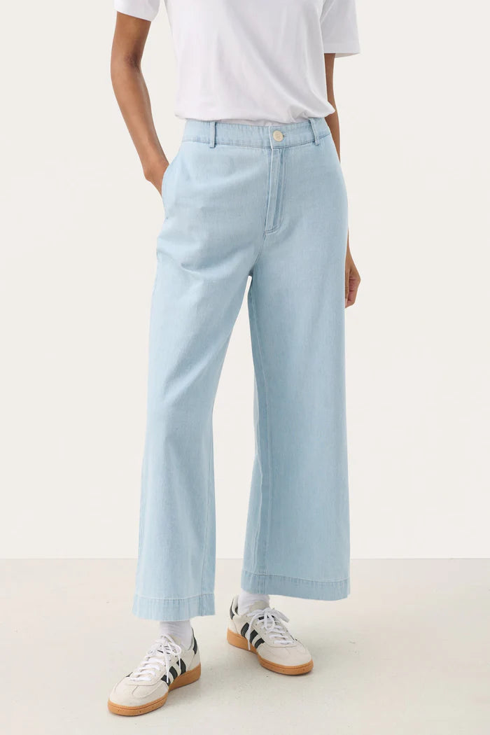 CORALIESPW PANTS "WHITEISH BLUE DENIM"