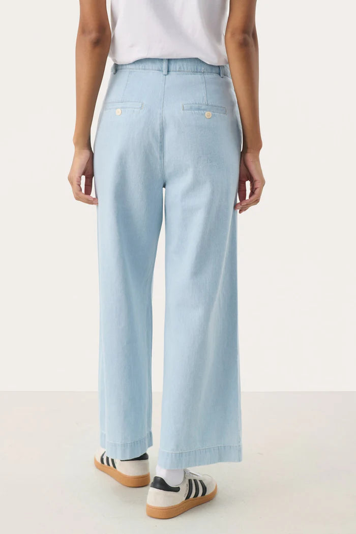 CORALIESPW PANTS "WHITEISH BLUE DENIM"