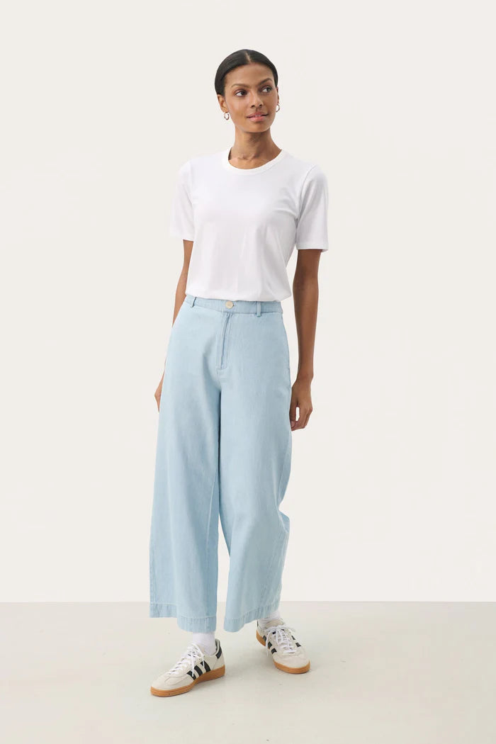 CORALIESPW PANTS "WHITEISH BLUE DENIM"