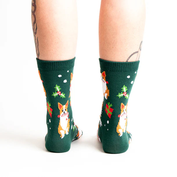 MERRY CORGMAS CREW SOCKS
