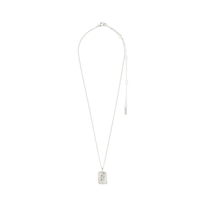 CAPRICORN ZODIAC SIGN NECKLACE - SQUARE (SILVER-PLATED)