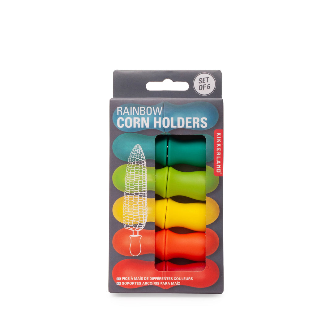 RAINBOW CORN HOLDERS - SET OF 6